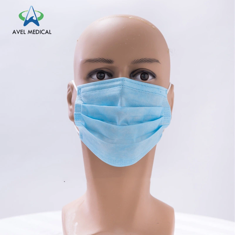 Wholesale Blue & White 3 Ply Disposable Civil Mask Fashion Protective Face Mask Facial Mask